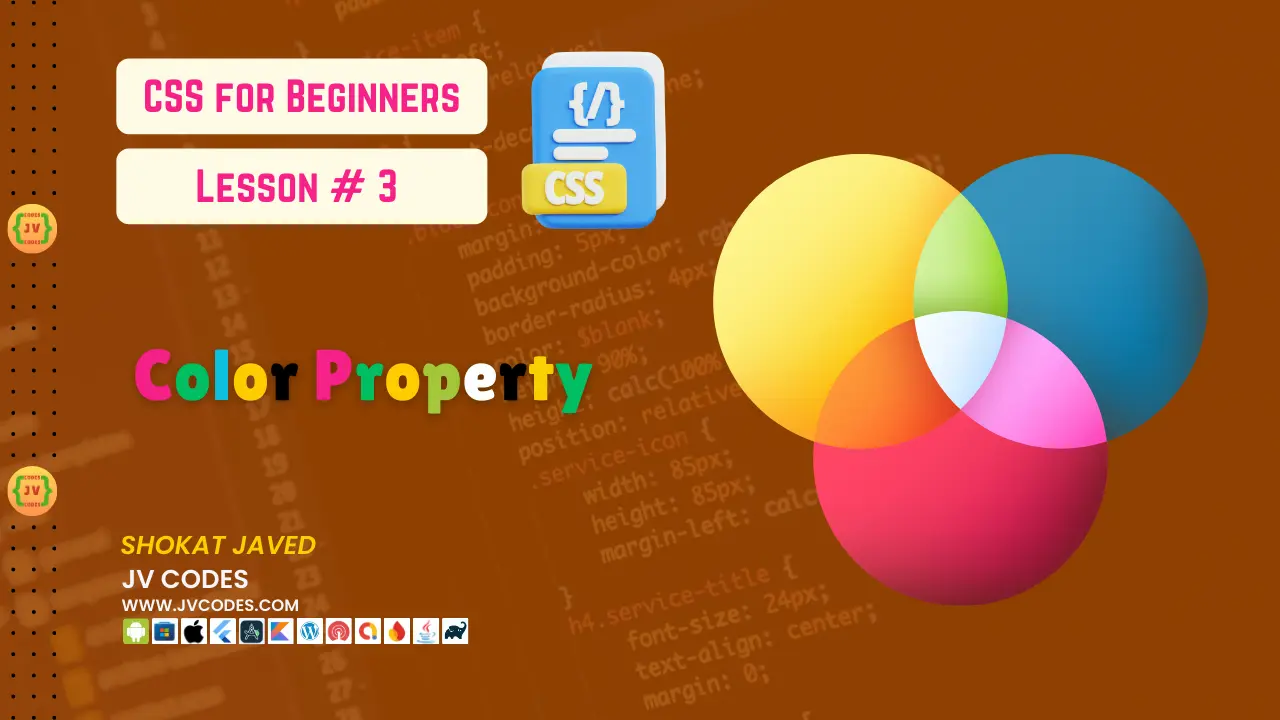 CSS Color Property CSS For Beginners Lesson 3