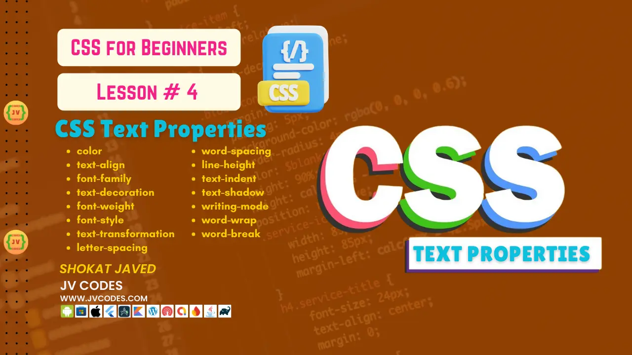 CSS Lesson 4 Text Properties