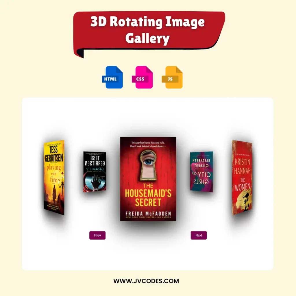 3D Rotating Image Gallery