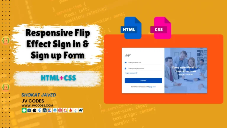 Responsive Flip Effect Sign in and Sign up Form