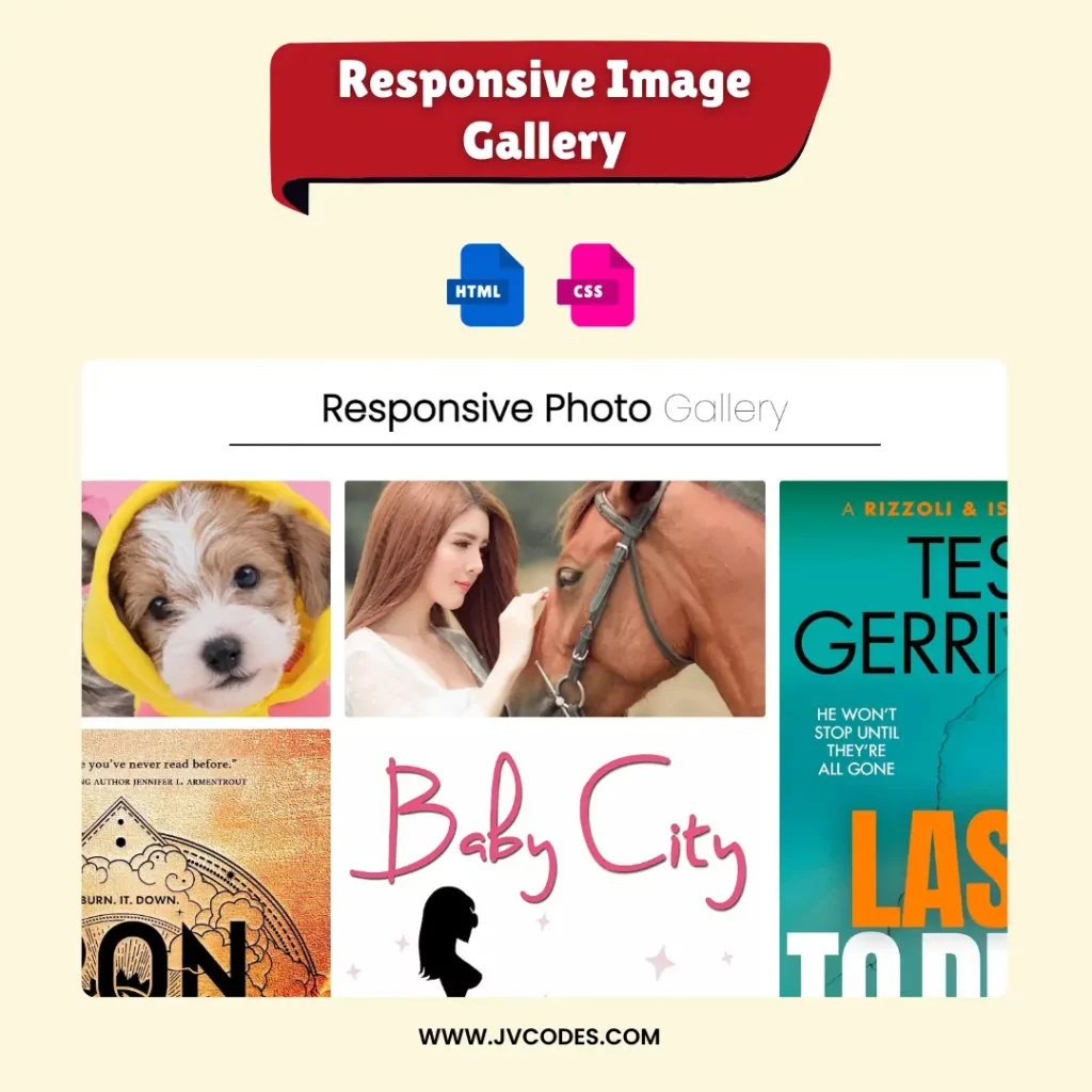 Responsive Image Gallery Source Code