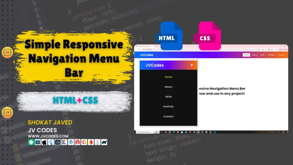 Simple Responsive Navigation Menu Bar