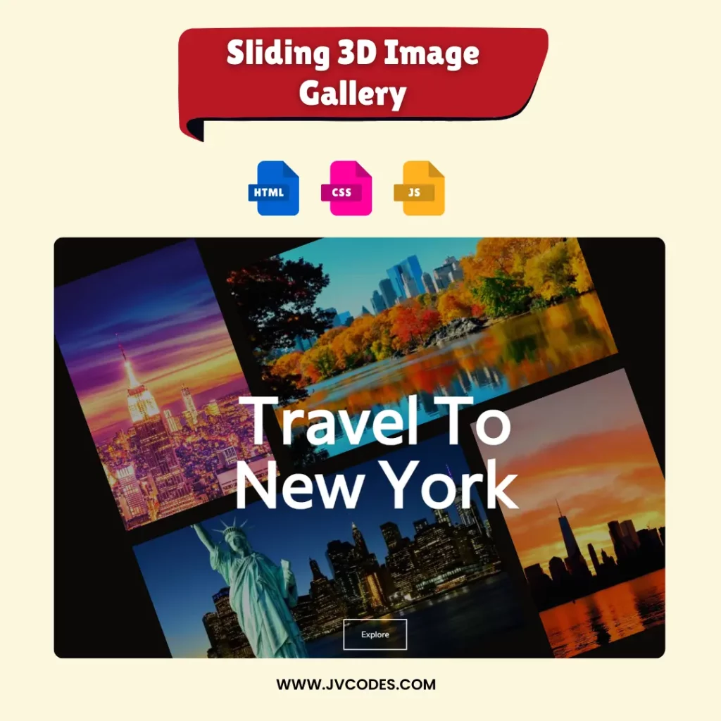 Sliding 3D Image Gallery Source Code