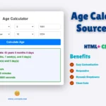 Age Calculator Source Code