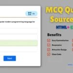 Developing an MCQ Quiz App Using HTML, CSS, and JavaScript is one of the best ways to get into coding by working on a coding project that involves web app development.