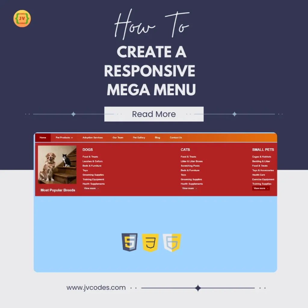 A responsive navigation bar menu is a necessity to any website that intends to support navigation functionality across any web project.