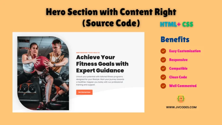 A responsive hero section with content right is an element that makes your site’s design unique and attracts users’ attention.