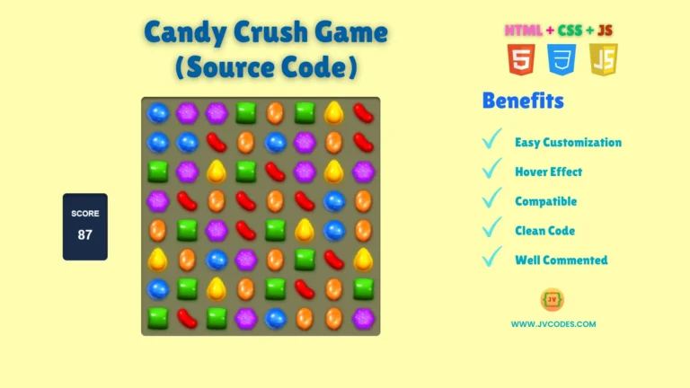 How to Create a Candy Crush Game Using HTML, CSS and JavaScript (Free Source Codes)