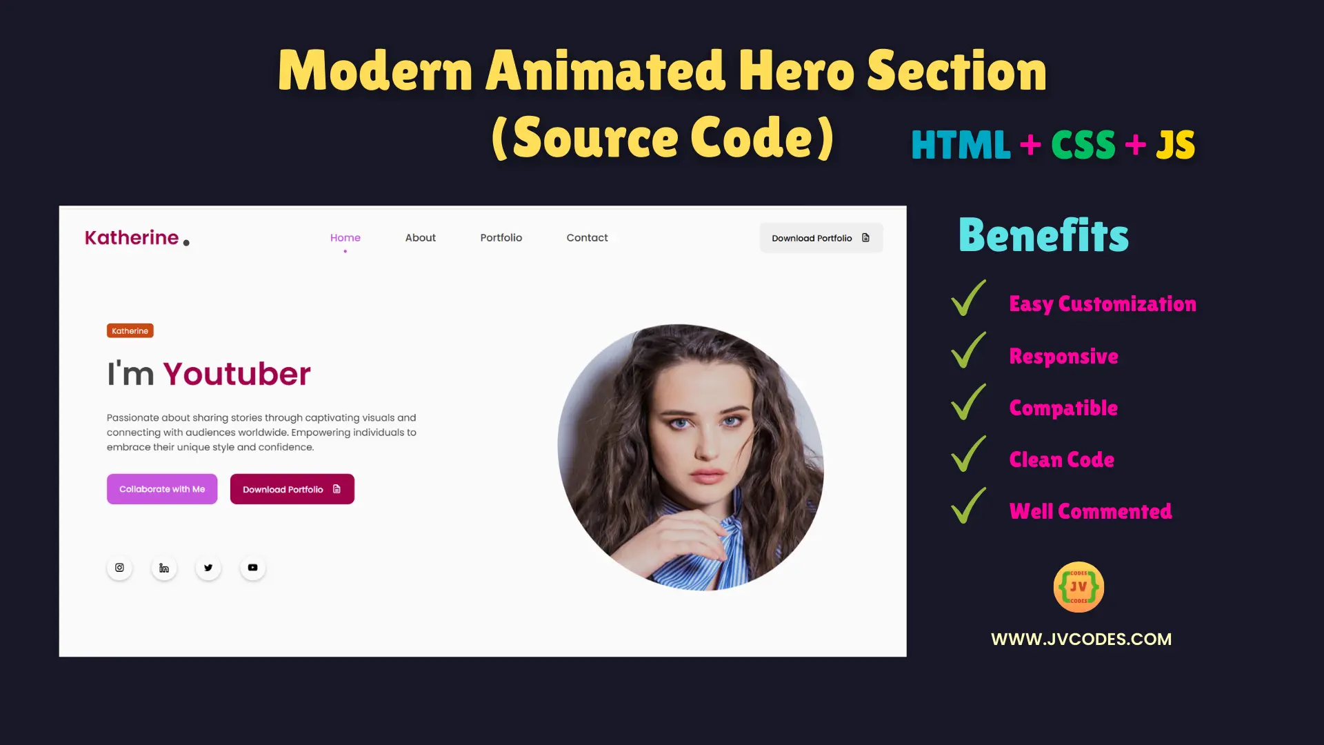 Developing a Modern Animated Hero Section using HTML, CSS, and JavaScript can help to make a first impression on your webpage.