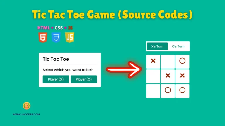 In this article, I am going to share free source codes with you to develop Tic Tac Toe Game Using HTML, CSS, and JavaScript.