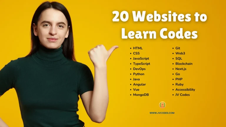 The 20 websites to learn codes, provide tutorials along with exercises and projects that enhance your coding abilities regardless of your experience level. Start learning today!