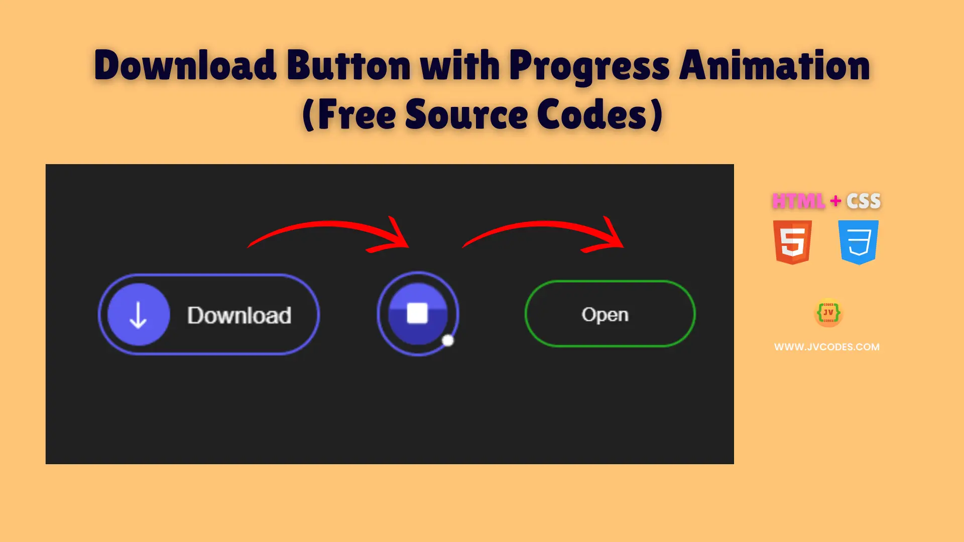 Download Button with Progress Animation (Free Source Codes)