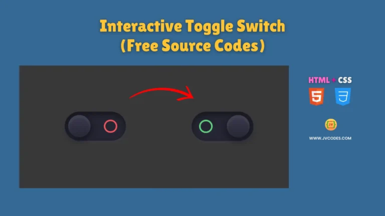 Interactive Toggle Switch Using HTML and CSS is a fun and practical way to add a sleek on/off mechanism to your website.