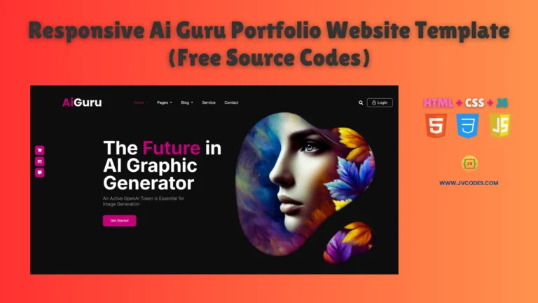 The Responsive Ai Guru Portfolio presents a new modern digital template which helps users create unique online profiles.