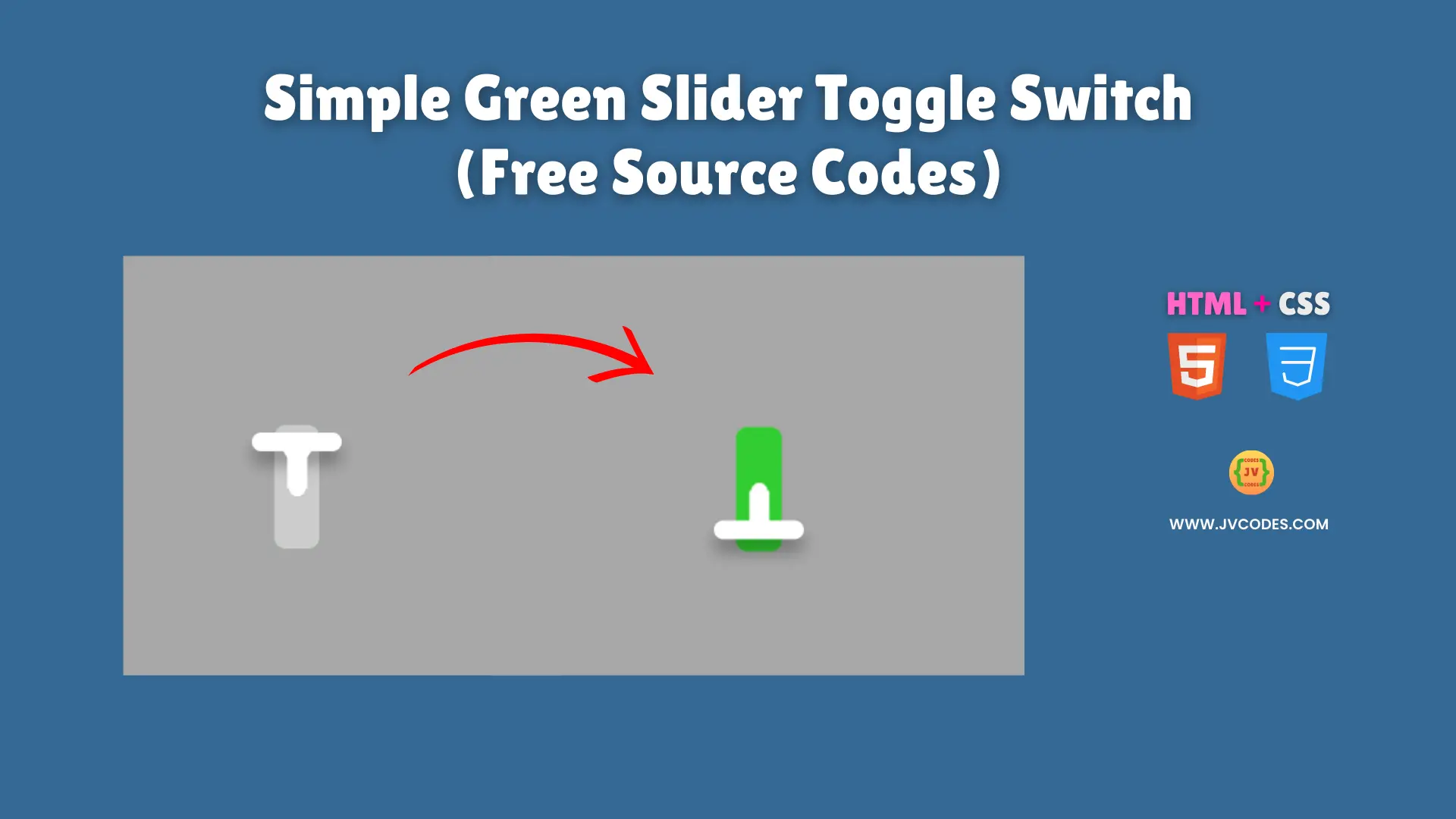 A simple Green Slider Toggle Switch (HTML, CSS) is a modern stylish element that will help you to make your website’s user interface more vibrant and appealing.