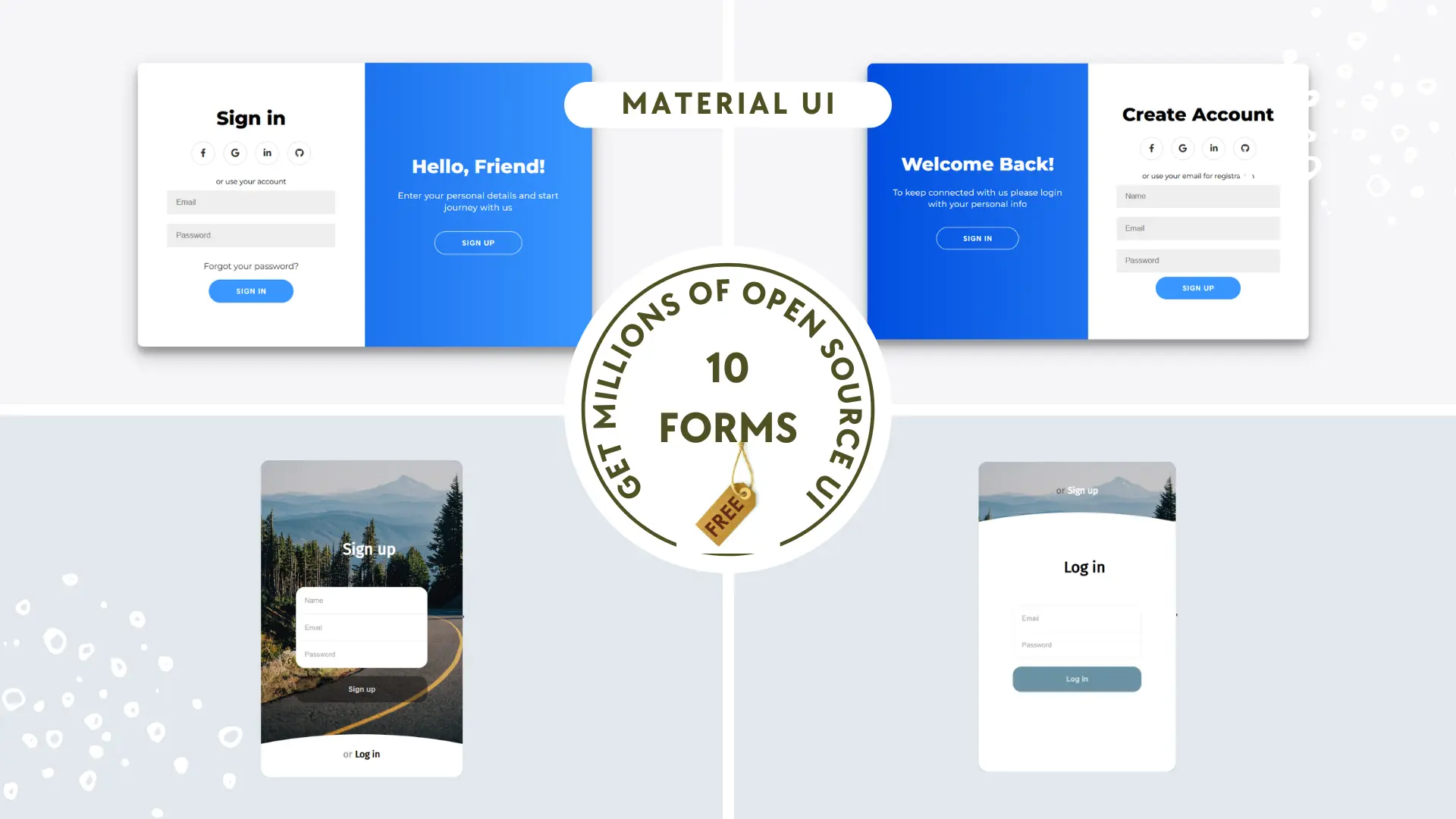 You can find both modern and functional forms at no cost in the Library of Open-Source UI. Web UI elements provided ready-to-use services which help users save time and deliver improved user experience.