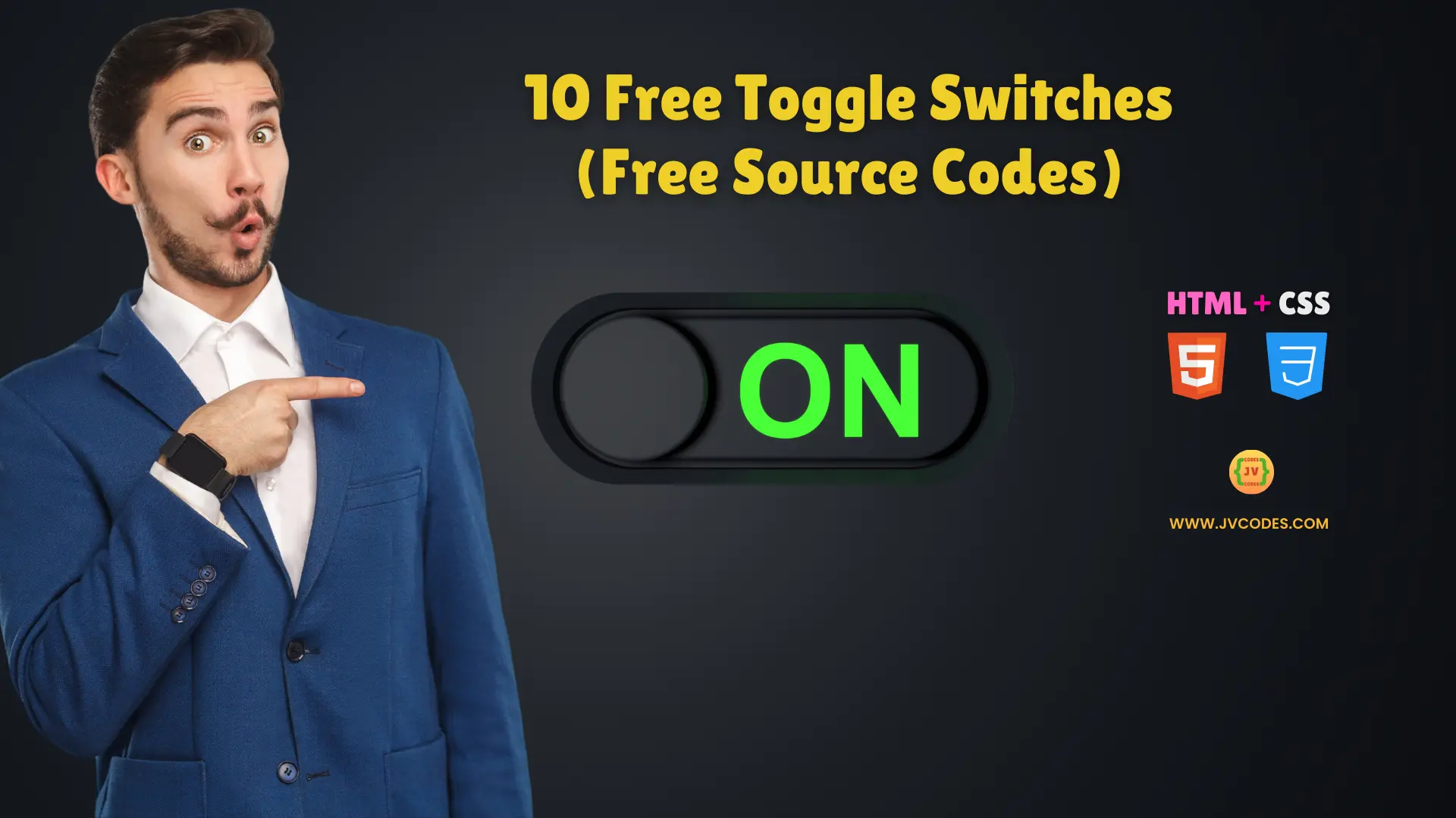 The modern collection of 10 Free Toggle Switches provides design elements which enhance website appearance while remaining free to use.