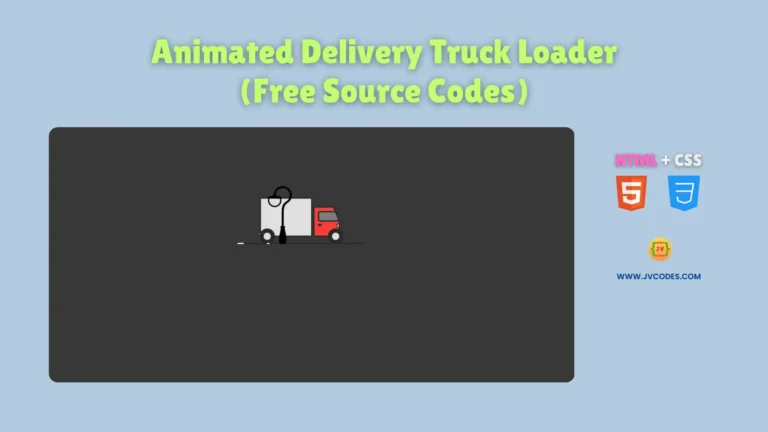 Page loading progress can be displayed through the fun and visually compelling Smooth Animated Delivery Truck Loader using HTML and CSS.