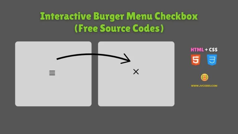 The design solution of Interactive Burger Menu Checkbox Using HTML and CSS delivers user-friendly functionality in contemporary web development.