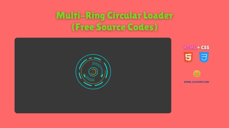 The Multi-Ring Circular Loader Using HTML and CSS creates a modern visual effect to maintain user attention during web page content load times.