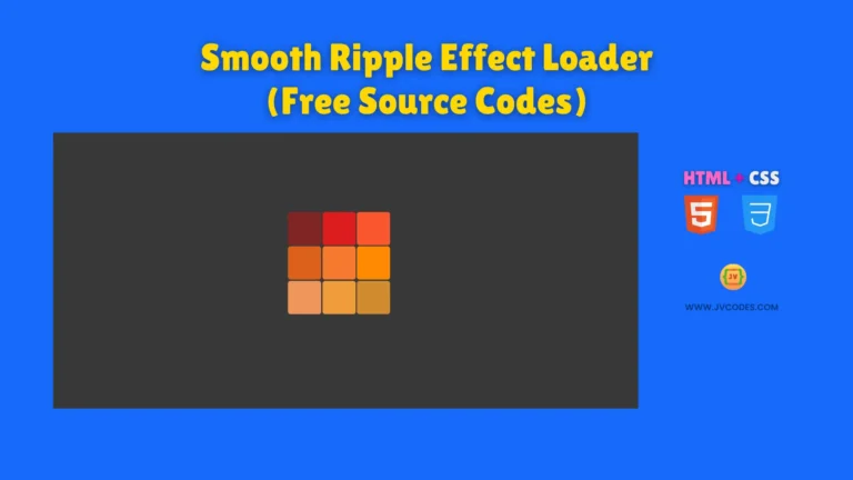 Smooth Ripple Effect Loader Using HTML and CSS is an eye-catching loading animation that boosts website user experience.