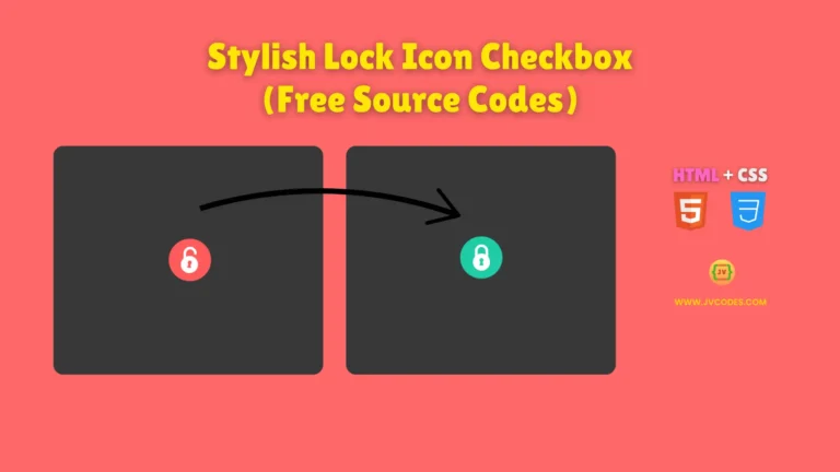 The modern Stylish Lock Icon Checkbox using HTML and CSS functions as a secure design element for websites.