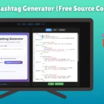 The AI Hashtag Generator UI Design is designed to be modern and simple, so users can easily create hashtags.