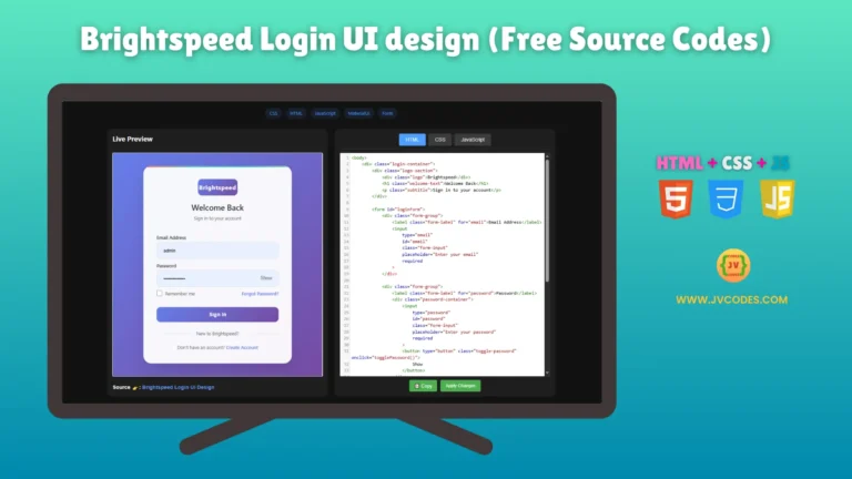 Brightspeed Login UI Design is a stylish, up-to-date and easy-to-use login interface suitable for websites and applications.
