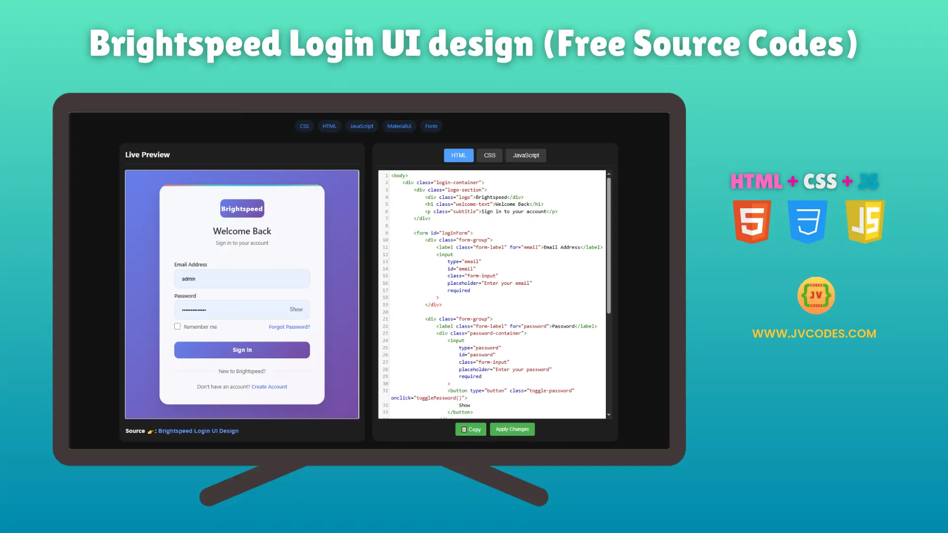 Brightspeed Login UI Design is a stylish, up-to-date and easy-to-use login interface suitable for websites and applications.