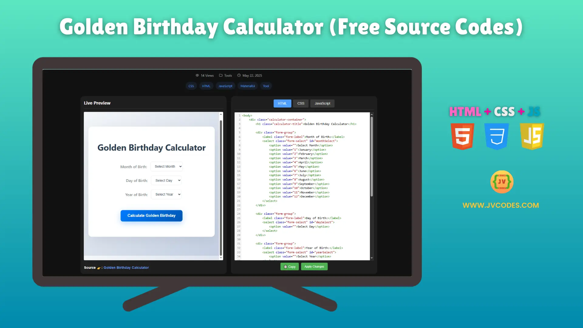 The Golden Birthday Calculator is a fun way for users to discover when their golden birthday will be. I’m happy to give you the entire source code for free, organized cleanly and following best programming practices.