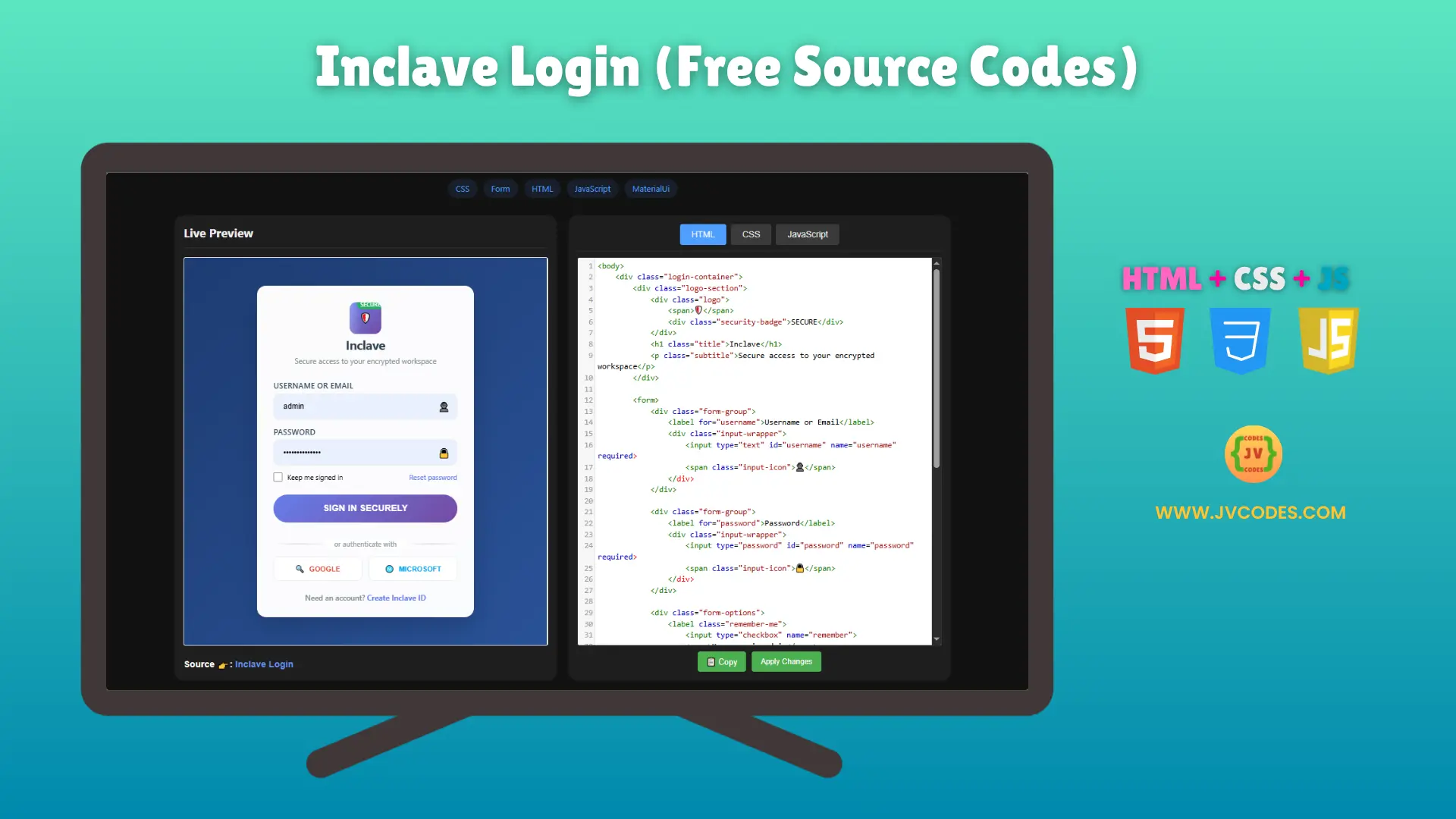 Looking for a login page that’s easy and neat for your next project? You should opt for this Inclave Login using HTML, CSS and JavaScript.