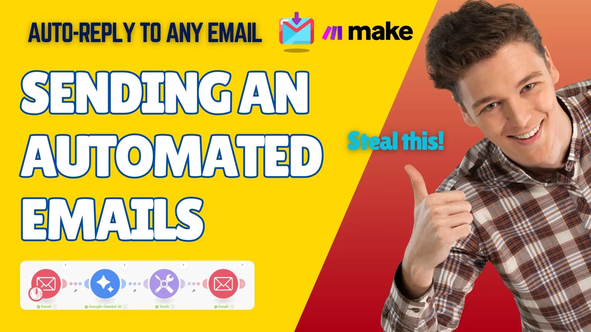 Save hours with this AI Email Auto Responder blueprint—uses Gemini AI + Gmail + Make.com to automate replies. Perfect for freelancers, coaches & agencies.